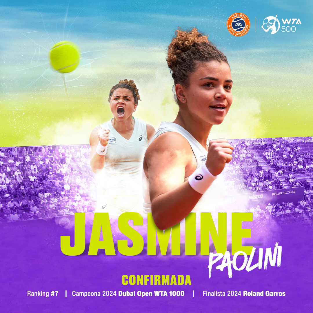 Abierto_GNP's tweet photo. Bentornata Jasmine Paolini 🇮🇹! Después de 3 años vuelve la finalista de Roland Garros al #AGNP https://t.co/vbtH3hb9C8