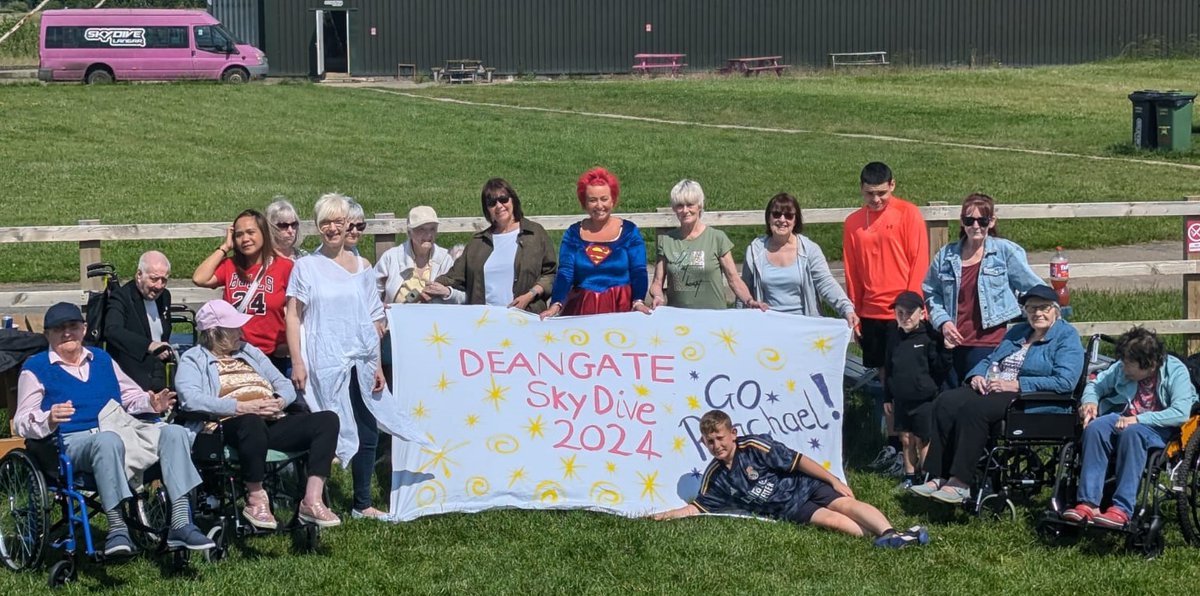 It was a perfect day for a skydive, when Deangate Care Home AC Rachael &amp; supporters went to watch her jump. Congratulations again on raising £2200 for the residents’ fund.
Read the full story here tinyurl.com/4btf3rr7
hillcare.net #Youreincaringhands