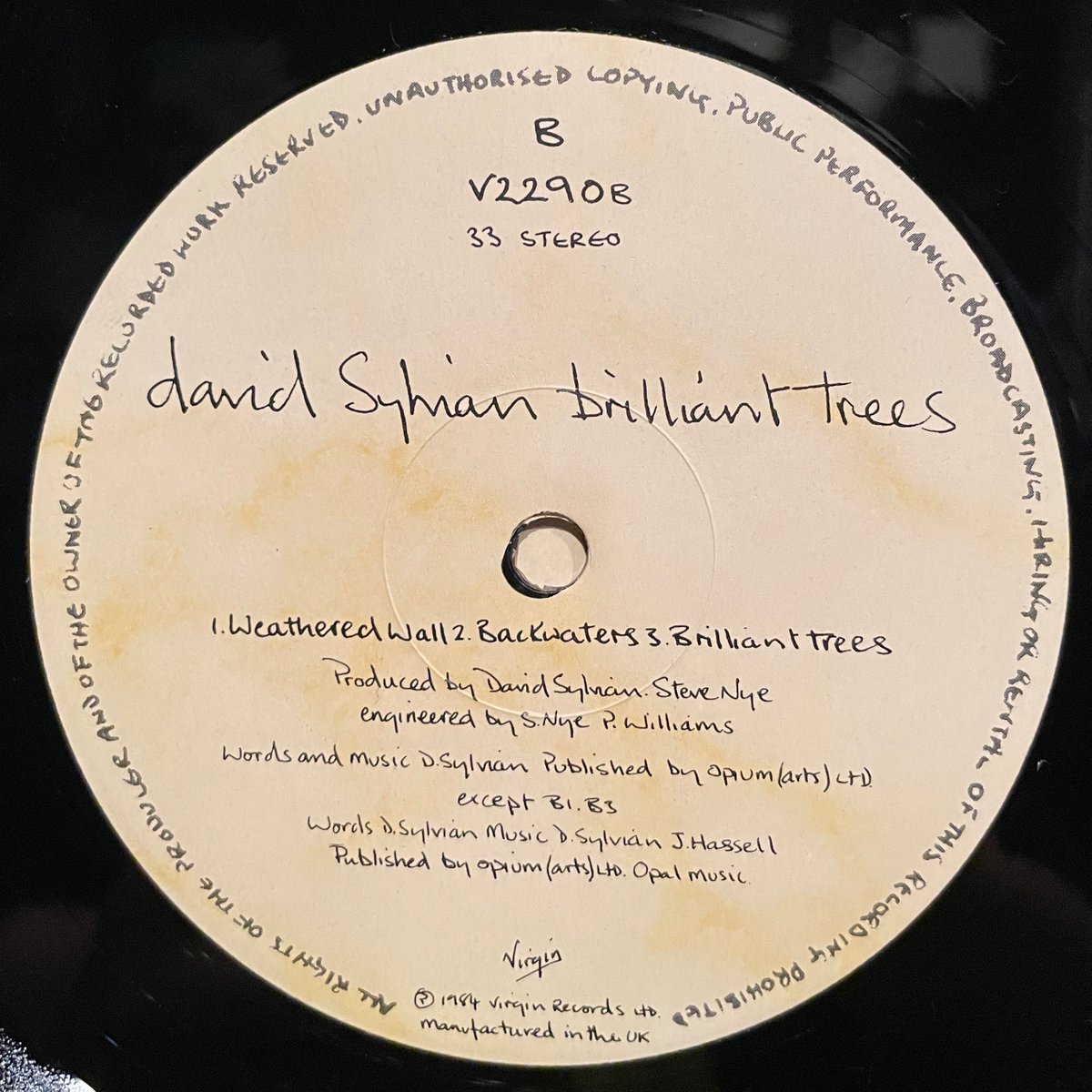MILEHIGHCLUB202's tweet photo. ほなLPいこか
DAVID SYLVIAN / BRILLIANT TREES [’84 Virgin --- V 2290]
#DavidSylvian #SteveNye #WeatheredWall #RyuichiSakamoto #JonHassell #RichardBarbieri #HolgerCzukay #SteveJansen #listeningbar #vinylbar #musicbar #レコードバー #mhc28062024
https://t.co/VeXtKqswm4 https://t.co/dyX73B09ZC