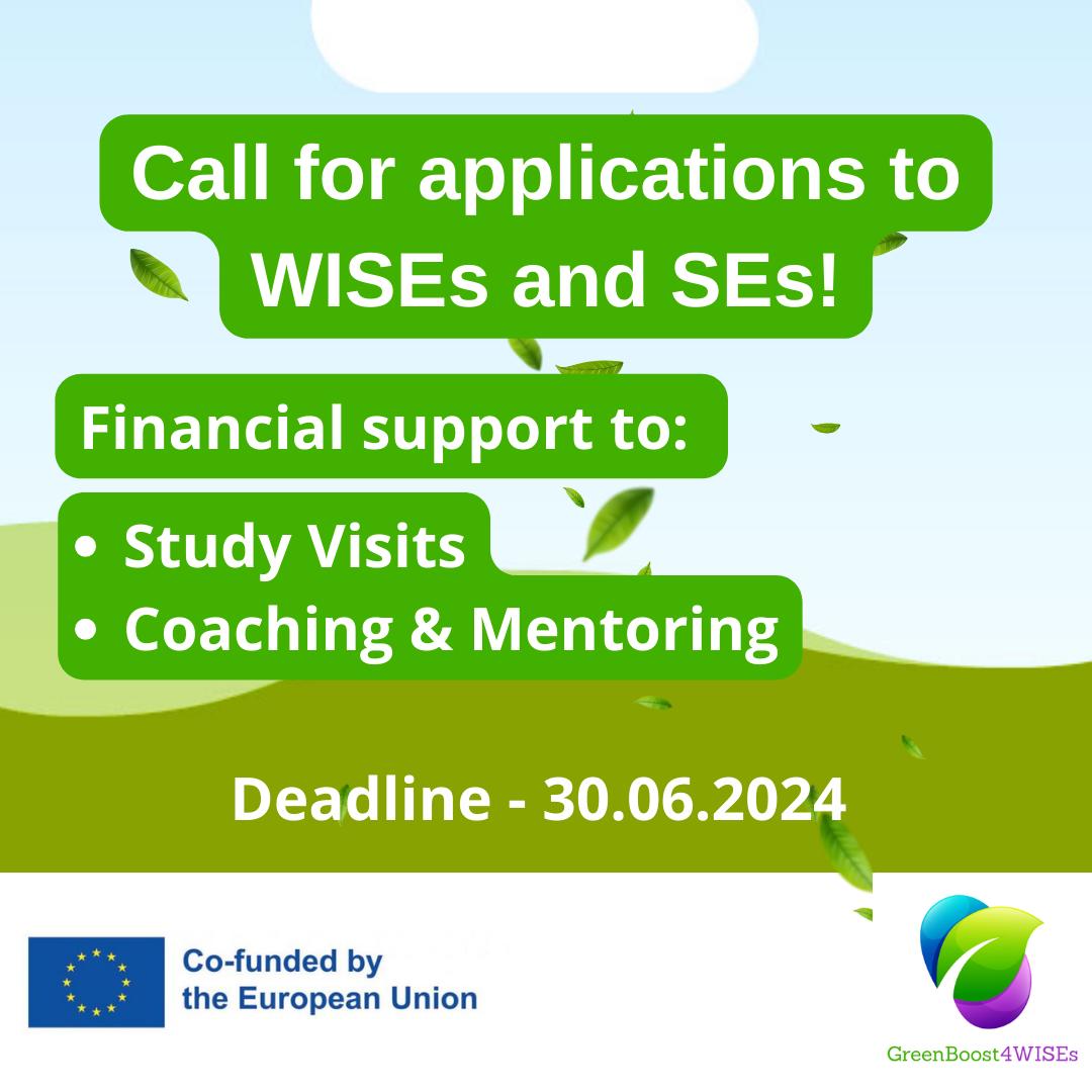 Deadline fast approaching. Be in with a chance of taking part in study visits and a whole host of training and consultancy supports in the second call. socent.ie/blog/2024/05/0…… #GreenBoost4WISEs