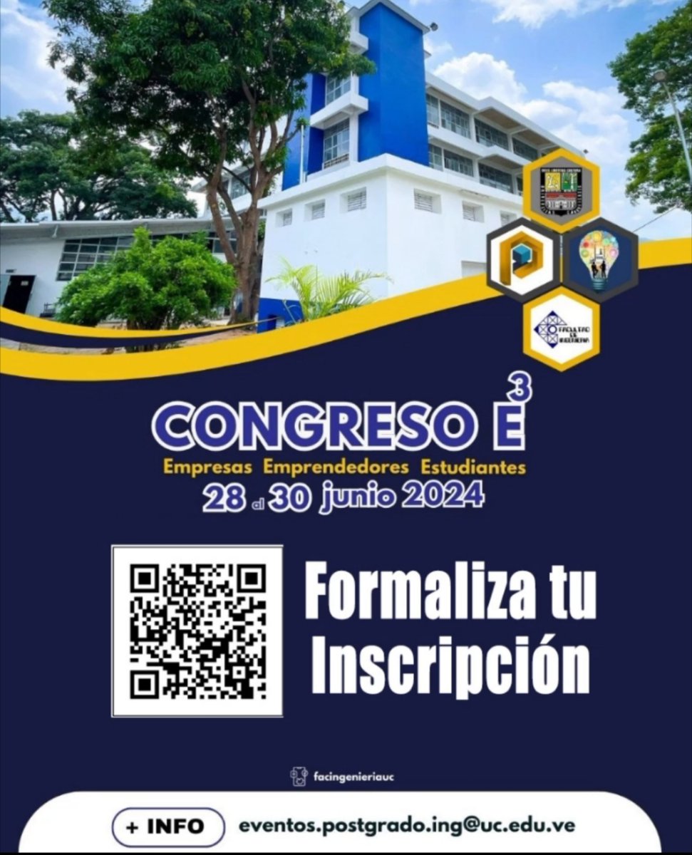Postgrado_UC's tweet photo. Hoy se inicia  el congreso de la Facultad de Ingeniería, acompáñanos en su inauguración a partir de las 11:30 a.m. en las instalaciones de nuestra facultad https://t.co/VZO9lQF4sl