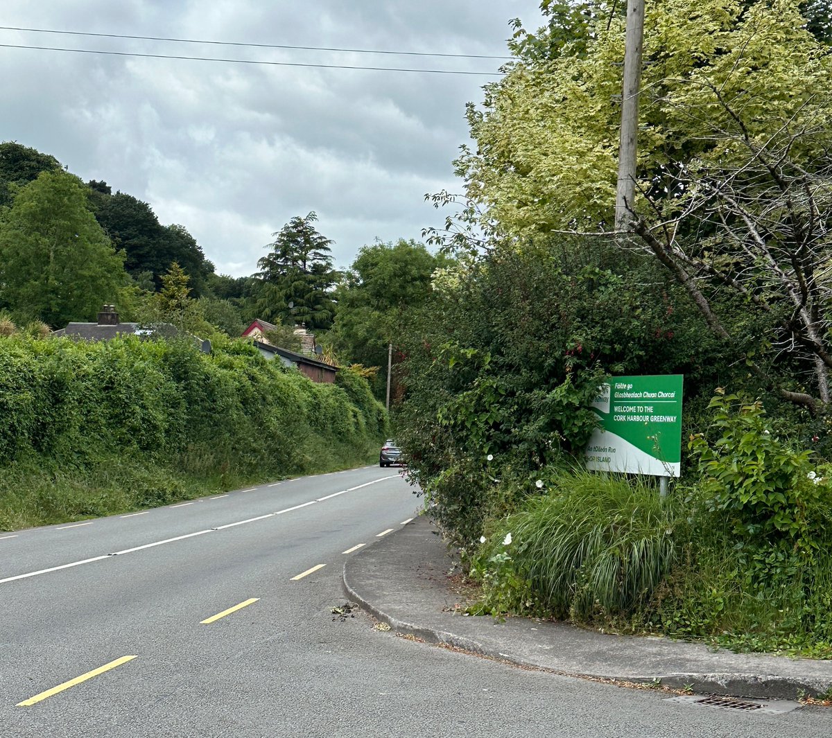 Hey <a href="/Corkcoco/">Cork County Council</a> <a href="/corkcitycouncil/">Cork City Council</a> can you please trim the hedges at the Hop Island entrance to the Passage Greenway. Traffic from the right is impossible to see when exiting and is going to cause an accident <a href="/maryrdes/">Mary Rose Desmond</a>
<a href="/HonoreKamegni/">Cllr. Honore Kamegni</a>
