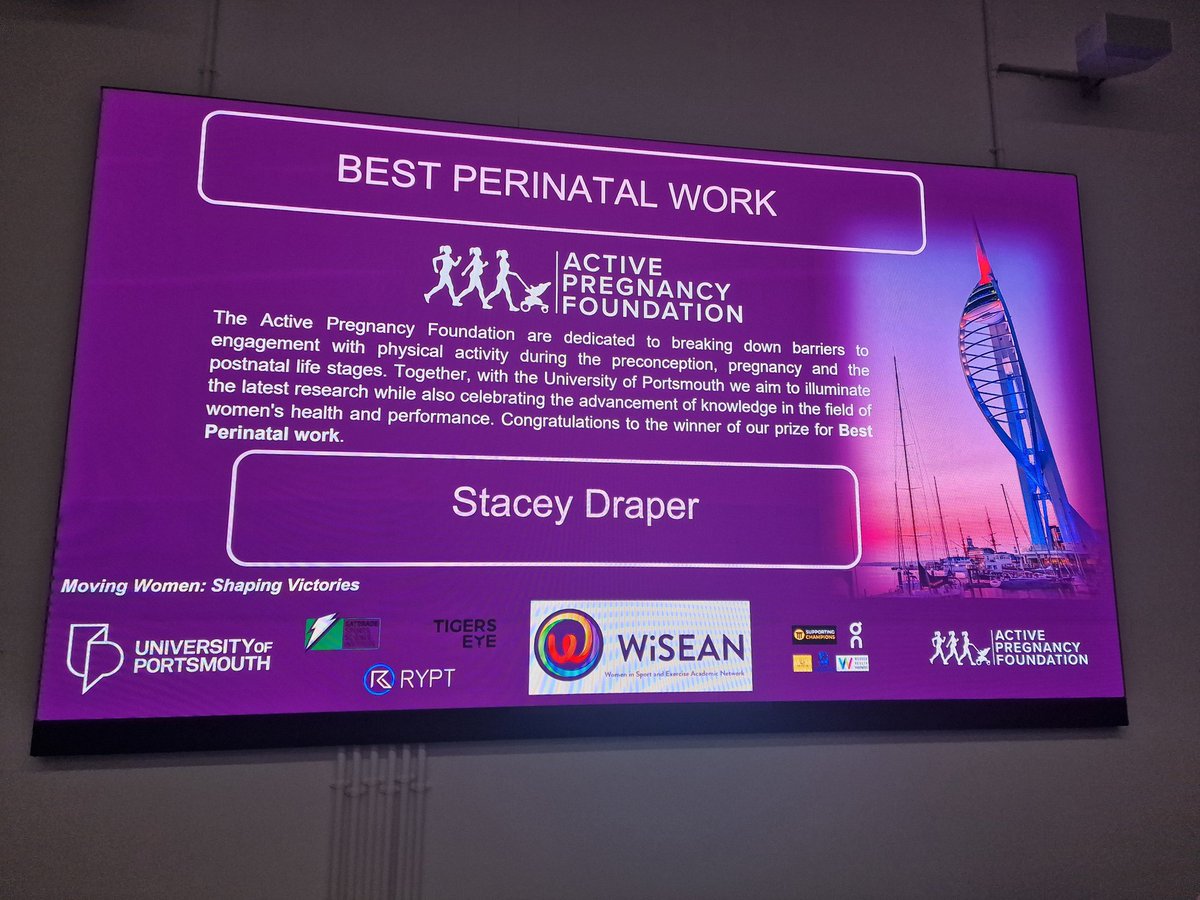 Stacey Draper (@draperstacey) on Twitter photo Reflecting on the last couple of days and feeling super grateful for this award 🤩 <a href="/wiseconf/">Women in Sport and Exercise Conference 2025</a> <a href="/PregnancyActive/">ActivePregnancyFoundation</a>
Thank you to everyone who spoke with me! So many insightful and raw conversations, provoked by our research findings, further support the need for more work in this area Reflecting on the last couple of days and feeling super grateful for this award 🤩 <a href="/wiseconf/">Women in Sport and Exercise Conference 2025</a> <a href="/PregnancyActive/">ActivePregnancyFoundation</a>
Thank you to everyone who spoke with me! So many insightful and raw conversations, provoked by our research findings, further support the need for more work in this area
