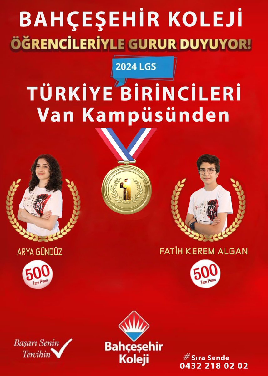 2024 LGS Türkiye 1.lerimizle gurur duyuyoruz..
<a href="/AtlihanMumtaz/">Mümtaz ATLIHAN</a> 
<a href="/ismailK08300410/">İsmail Karaman</a> 
<a href="/DadayMikail/">Mikail Daday</a> 
<a href="/nazan_dagdemir/">Nazan Dagdemir</a> 
<a href="/bahcesehir_k12/">Bahçeşehir Koleji</a>