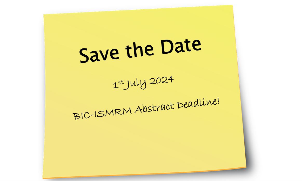 Deadline for submitting abstracts for BIC-ISMRM 2024 meeting is fast approaching. Now's you chance to present your work to the best British and Irish MRI forum, in Nottingham in September 2024. nottingham.ac.uk/research/group…