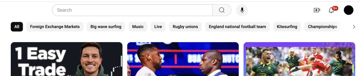 Martin_Beauminy's tweet photo. Twitter need to introduce an interest selection bar at the top, like in youtube. So that you can go on twitter and instantly select a topic of tweets that you want to be exposed to . Ie. you've been watching the euros and only want to see "football" related tweets  @elonmusk https://t.co/LEGnYxmHxJ