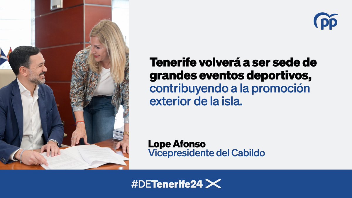 ⚽️ Tenerife también se activa con el deporte.

Ser sede de grandes eventos deportivos contribuirá a la promoción exterior de la isla.

El deporte es salud y un actividad esencial; y así lo hemos defendido siempre

#ActivaTenerife #DETenerife24🏴󠁧󠁢󠁳󠁣󠁴󠁿