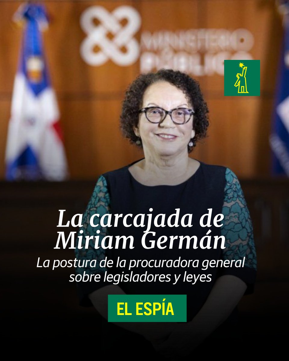 🖋 | #ElEspía | La procuradora general Miriam Germán se ríe a carcajadas. Y cuando está alimentada por un comentario que invita a la ironía, pues la veterana jurista se ríe más duro todavía. 

🔗ow.ly/1y6v50Srqrv  

#DiarioLibre #DLOpinión