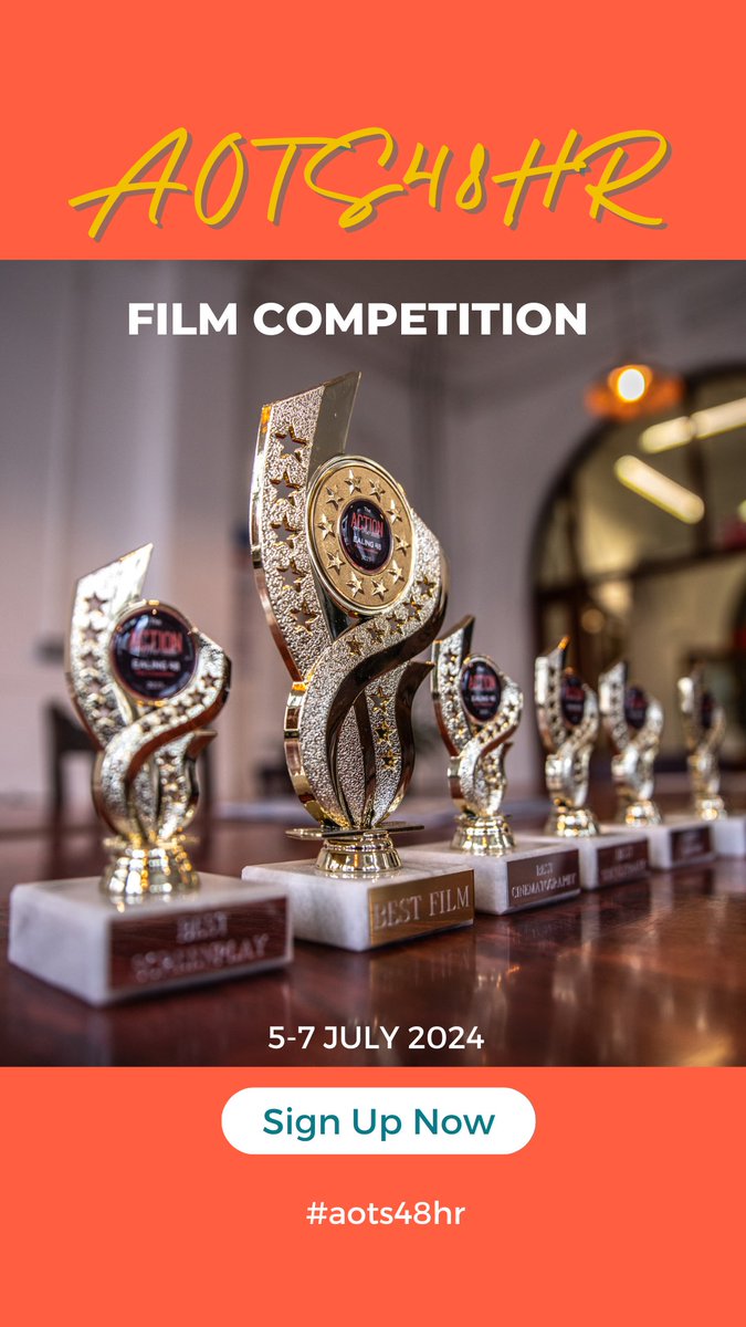 Just one week to go for the #aots48hr Film Competition. Teams will have just 48 hours to write, shoot, edit, &amp; submit a 5-7 min short film. 8pm (UK Time) Fri 5th - 8pm Sun 7th July. Take part from anywhere in the world! Deets at actionontheside.tv/48-hour-film-c… #signalboost #48hourfilm