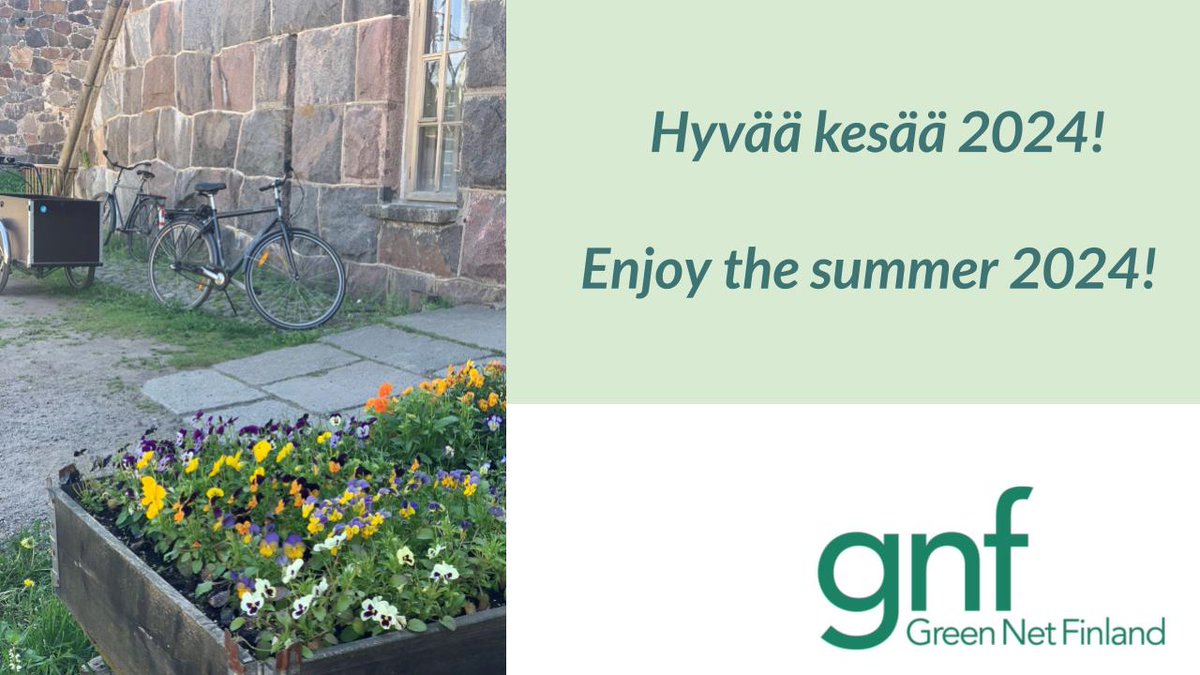 Green Net Finland toivottaa kaikille hyvää ja rentouttavaa kesää!