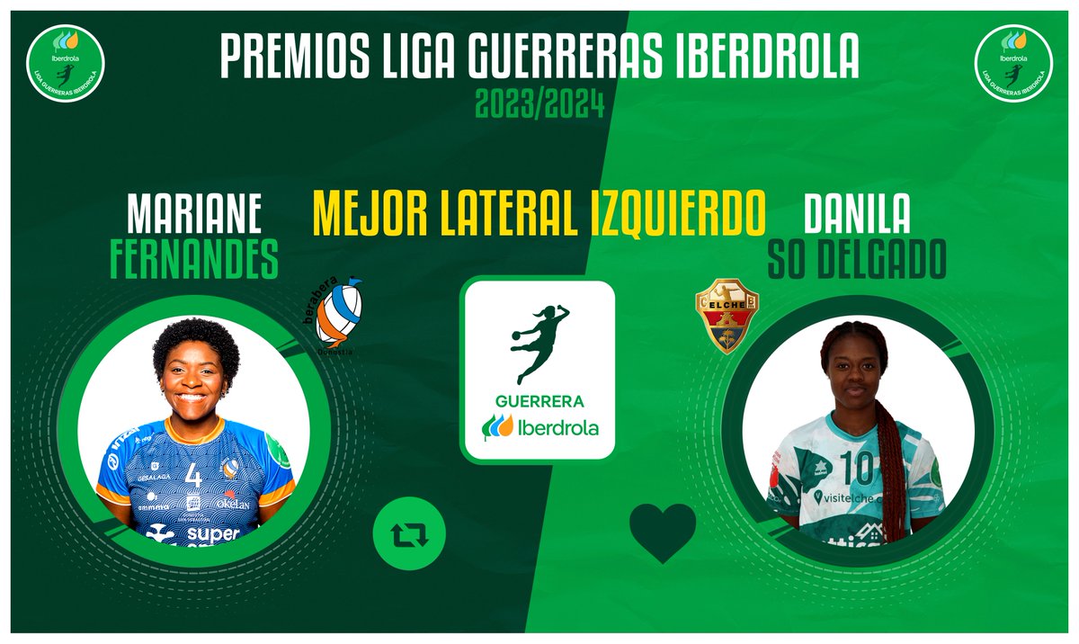 Liga Guerreras Iberdrola (@iberdroladhf) on Twitter photo ⭐️ #AllStarIberdrola 2023/2024 -𝑴𝑬𝑱𝑶𝑹 𝑳𝑨𝑻𝑬𝑹𝑨𝑳 𝑰𝒁𝑸𝑼𝑰𝑬𝑹𝑫𝑶
♻️ RT: <a href="/maari_nega/">Mariane Fernandes</a> (<a href="/BalonmaBeraBera/">super amara Bera Bera</a>)
❤️ Me gusta: <a href="/danilasodelgado/">Danila So Delgado</a> (<a href="/cbm_elche/">Atticgo Balonmano Elche</a>)
#LigaGuerrerasIberdrola #SheLovesHandball ⭐️ #AllStarIberdrola 2023/2024 -𝑴𝑬𝑱𝑶𝑹 𝑳𝑨𝑻𝑬𝑹𝑨𝑳 𝑰𝒁𝑸𝑼𝑰𝑬𝑹𝑫𝑶
♻️ RT: <a href="/maari_nega/">Mariane Fernandes</a> (<a href="/BalonmaBeraBera/">super amara Bera Bera</a>)
❤️ Me gusta: <a href="/danilasodelgado/">Danila So Delgado</a> (<a href="/cbm_elche/">Atticgo Balonmano Elche</a>)
#LigaGuerrerasIberdrola #SheLovesHandball