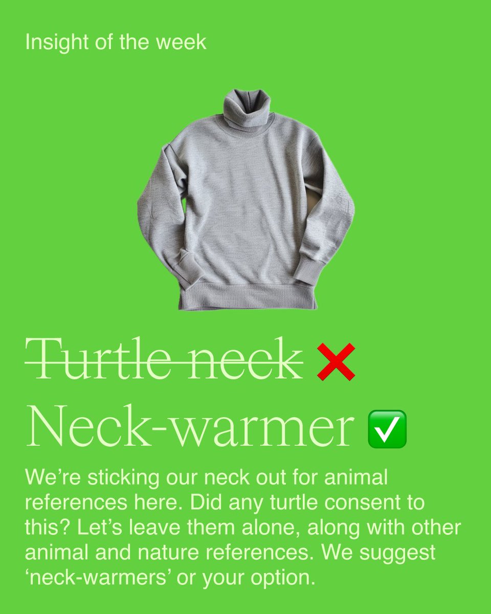 super____vision's tweet photo. Enough with the WARdrobe and stop dragging animals into the fashion industry. Here’s a list of clothing items that should be rebranded. https://t.co/7nw8FEWX3N