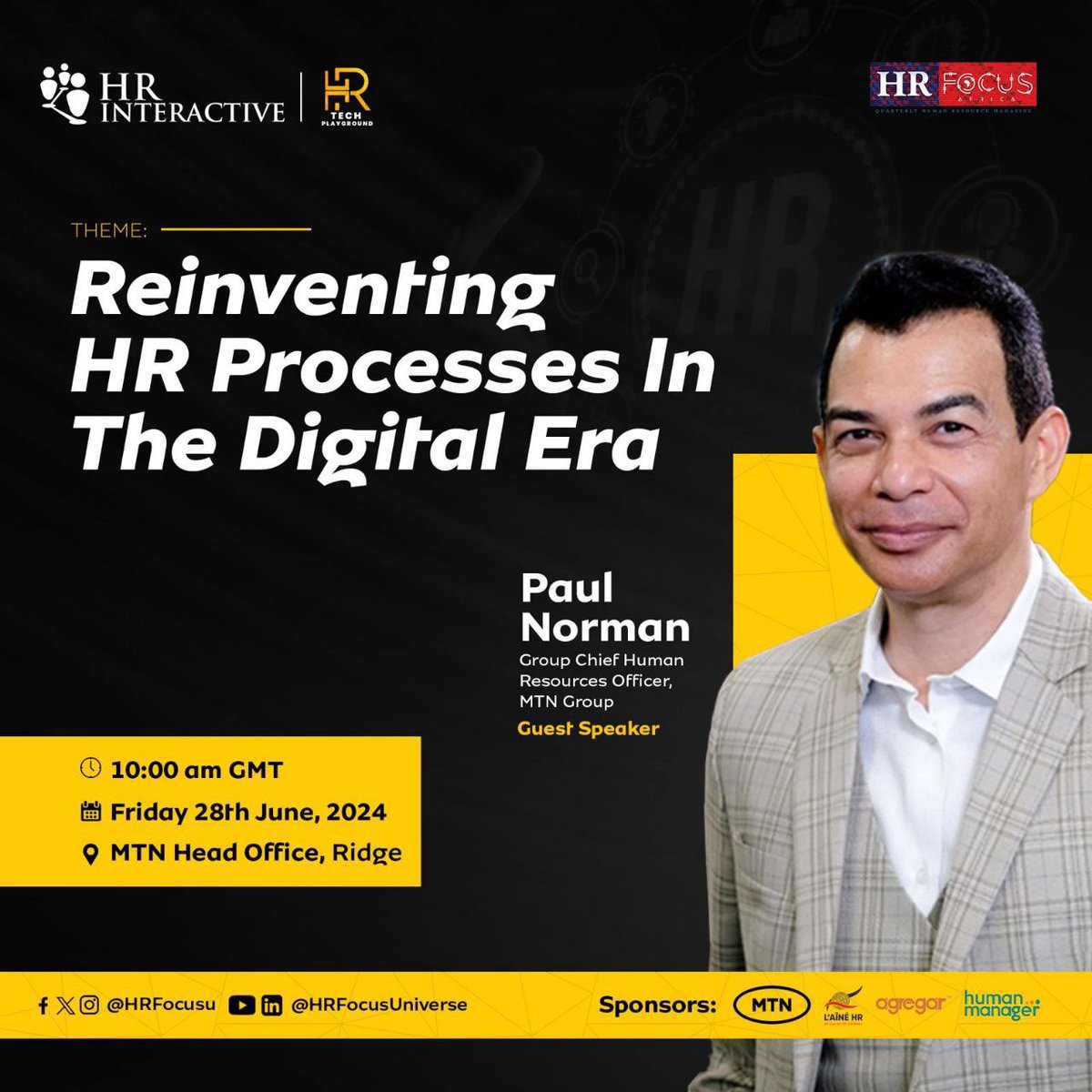 MTNGhanaCareers's tweet photo. “The world of HR is evolving rapidly.
At MTN, we have been on the journey over the years to use HR and technology to improve the lives of people.”
- Paul Norman (Group Chief Human Resources Officer, MTN)
#HRTechPlayground https://t.co/EVeWg3w3g4