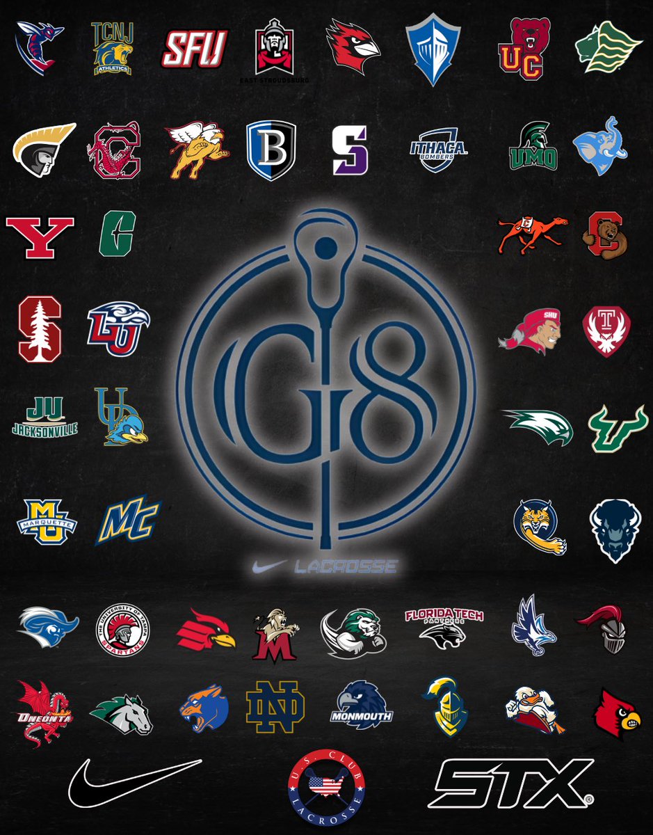 Registered College Programs attending the G8!! Just wow 🤩 Sidelines are going to be packed!! 👀