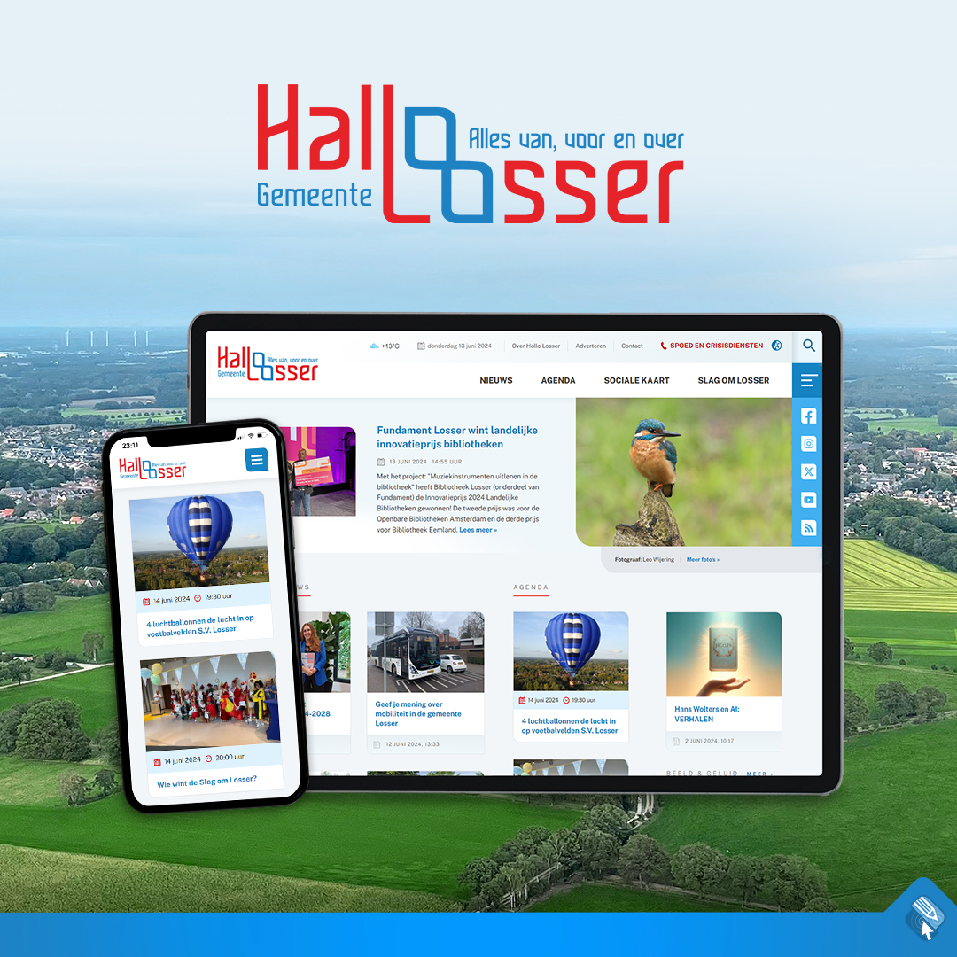 De nieuwe website van Hallo Losser is deze maand gelanceerd tijdens een evenement in het #Openluchttheater #Brilmansdennen. Na maanden hard werken, trots op het resultaat! #webdesign #webdevelopment #redesign #lancering #HalloLosser #nieuwsplatform #GemeenteLosser #trots!