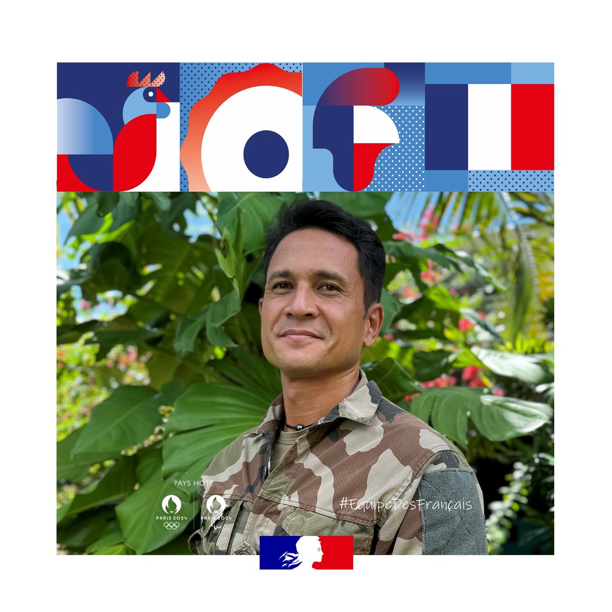 santearmees's tweet photo. 🔥13/6 [Pour que brûle la flamme]
Sélectionné pour son engagement, Nohoarii auxiliaire sanitaire dans les forces armées en #Polynésie française #FAPF a assumé la mission de porteur de la flamme @Paris2024
🗣️«Porter les valeurs militaires &amp; représenter l'esprit AITO de ma culture» https://t.co/VNAc1x05d3