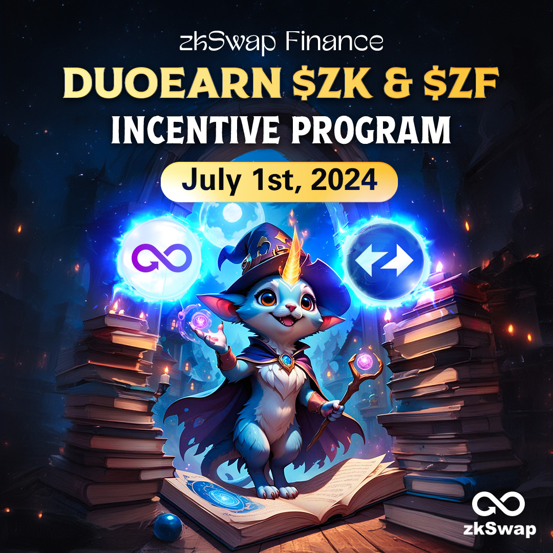 💰 Earn dual rewards ZKsync $ZK + $ZF tokens for adding liquidity on <a href="/zkSwap_finance/">zkSwap Finance</a>! 🚀
  
Earn:
🔹 Fixed 50 $ZK for $1,000 LP monthly
🔹 $ZF + Trading fees

Easy steps:
1️⃣ Join: zkswap.finance/duoearn?Ref=bl…
2️⃣ Add Liquidity &amp; Farm



#zkSync #yield  #farm