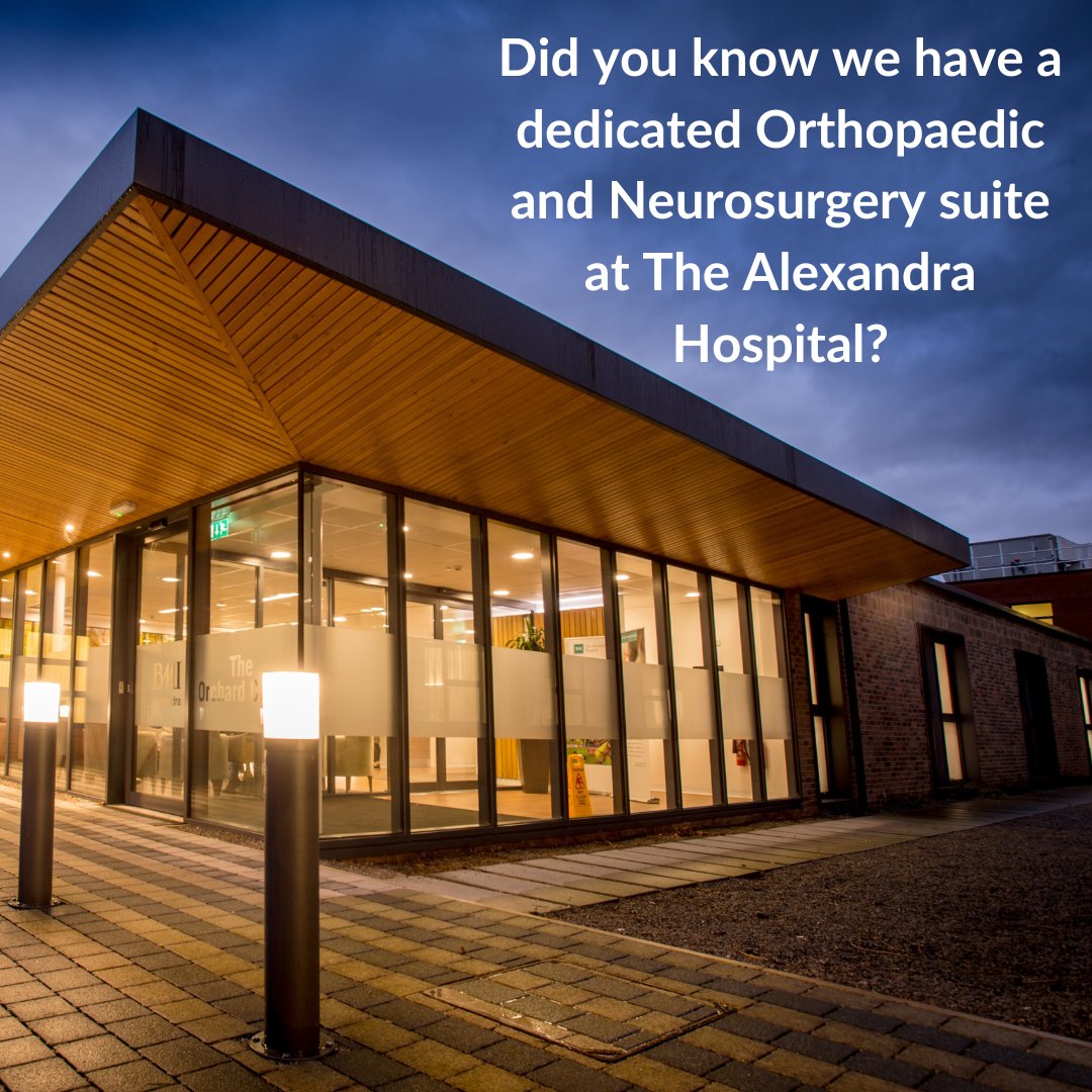 At The Alexandra Hospital, we have a dedicated orthopaedic and neurosurgery suite offering a wide range of options to effectively treat the conditions affecting you.

Click the link below to find out more:
bit.ly/3R9fBgX.
