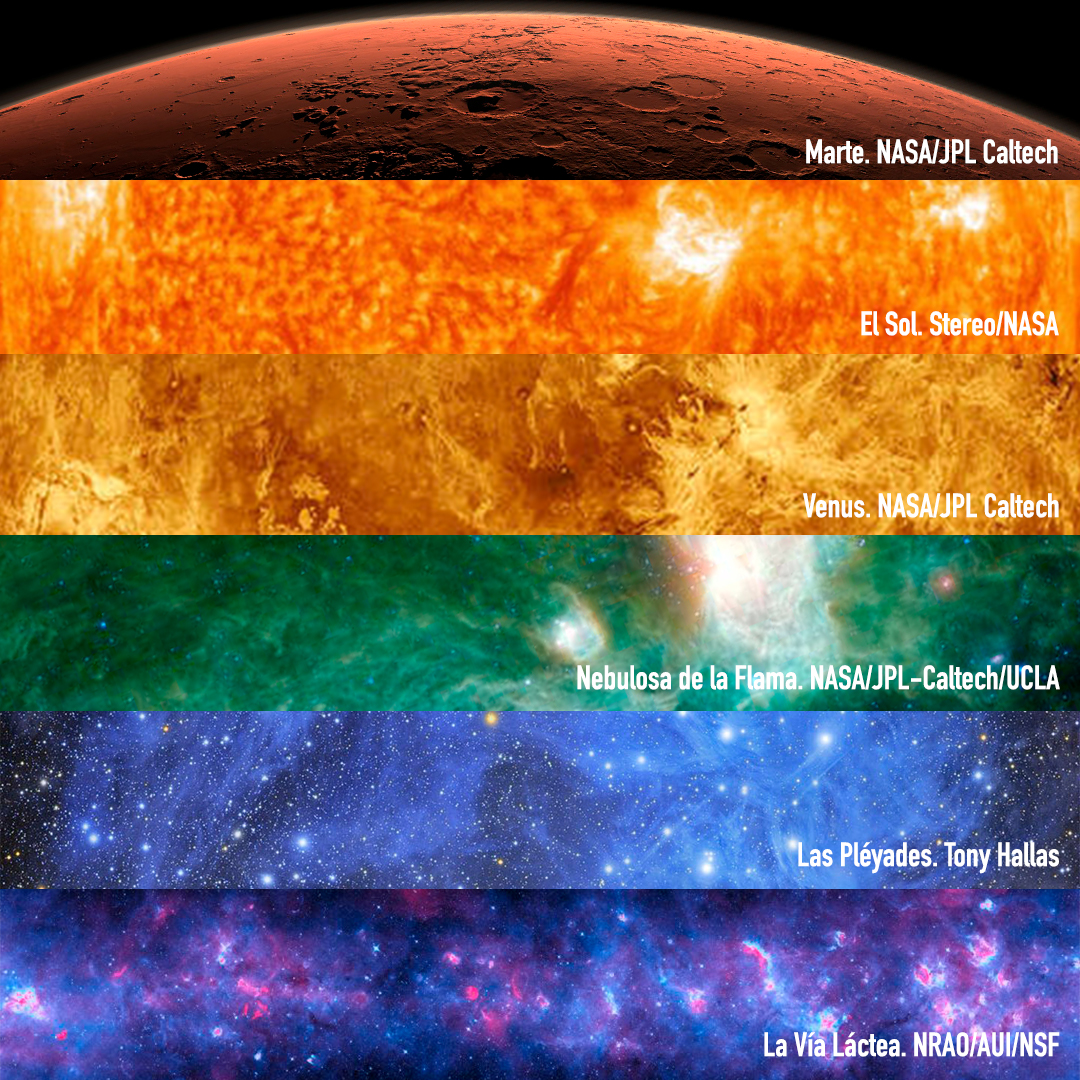 Cuando trabajaba en el <a href="/iaa_csic/">IAA-CSIC</a> hice esta bandera para reivindicar el orgullo. Hoy la vuelvo a poner por aquí. Feliz orgullo, gentes bonitas.