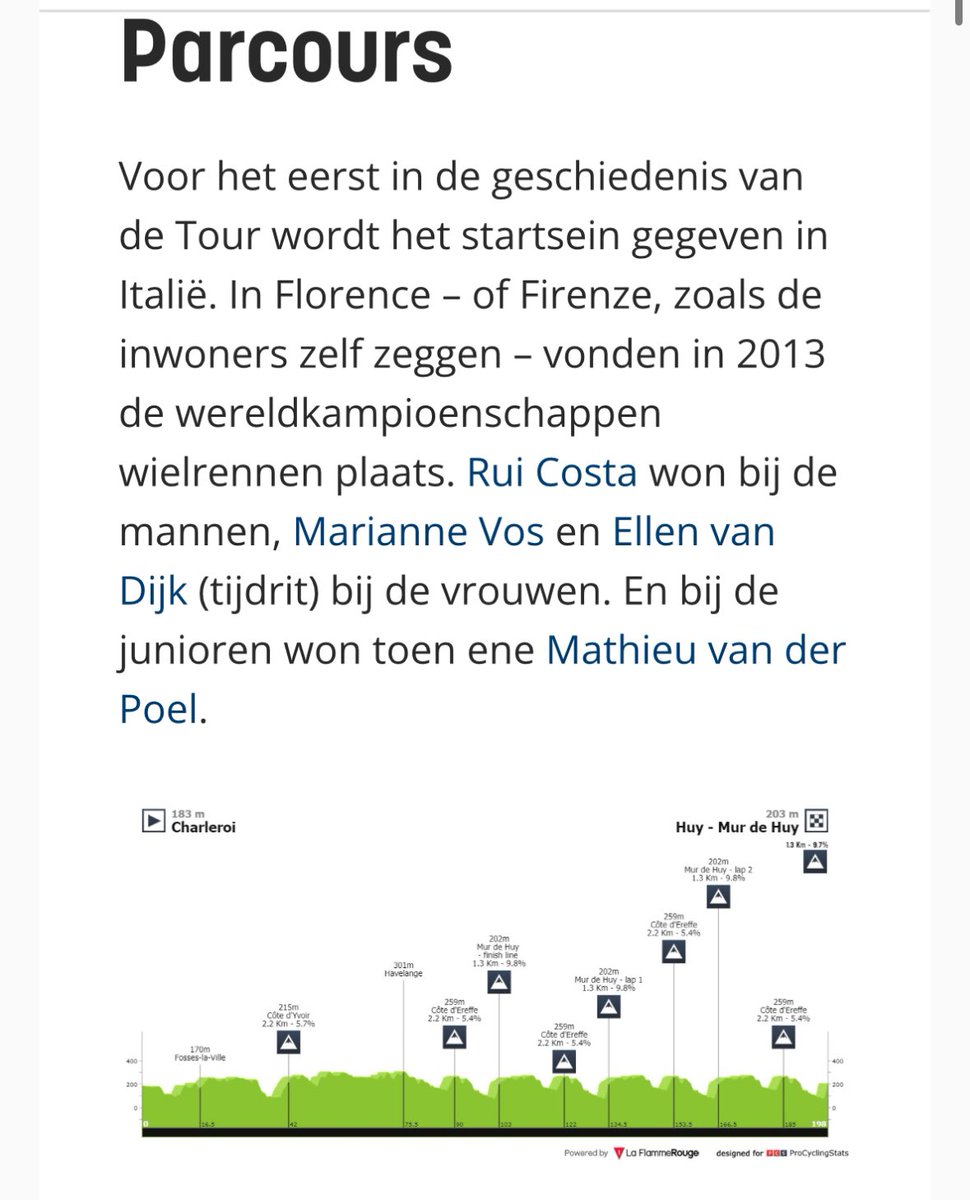 Morgen maar eens naar de Muur van Hoei voor de aankomst van de eerste etappe van <a href="/LeTour/">Tour de France™</a> ! Althans volgens <a href="/WielerFlitsBE/">WielerFlitsBE</a> gaat het daar gebeuren🫣🫣