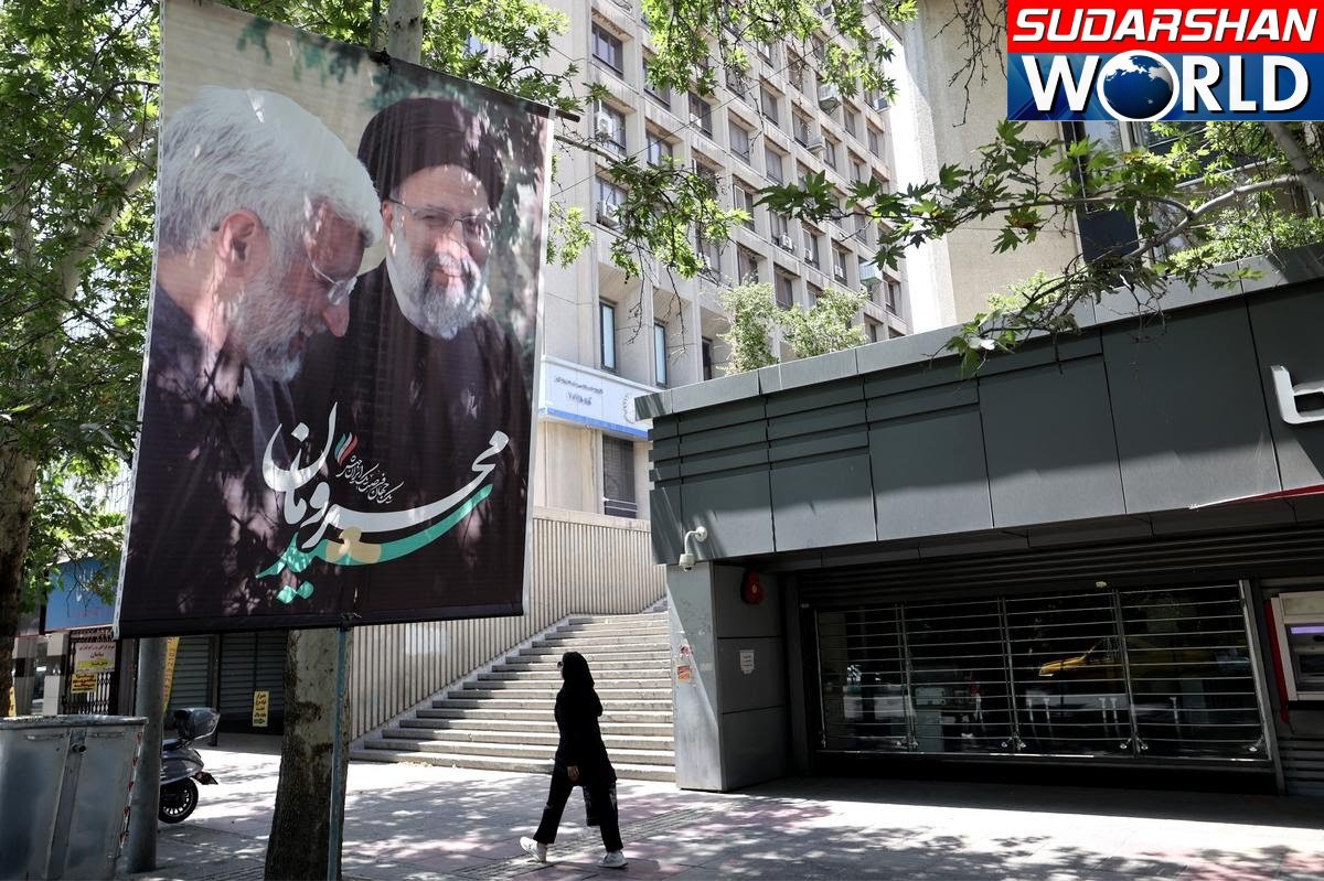 Sudarshan_World's tweet image. Iran | Presidential vote held todah with limited choices after former President Ebrahim Raisi's death in a helicopter crash. 
#Iran #iranElection #President
#EbrahimRaisi