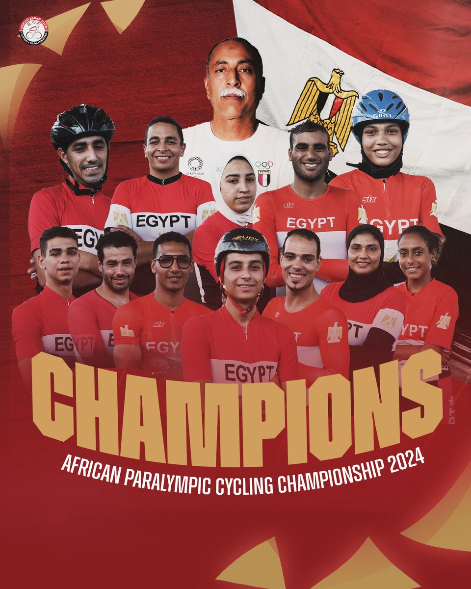 🔟🥇
9️⃣🥈
2️⃣🥉

منتخب مصر يُتوج بطلًا لبطولة إفريقيا للدراجات البارالمبية التي أُقيمت على مضمار الدراجات الدولي في ستاد القاهرة 🇪🇬🚴🏻