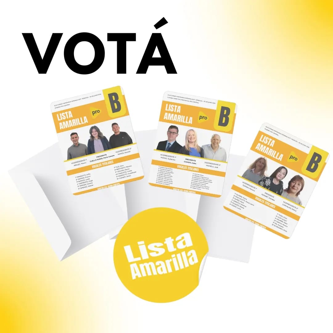 Se viene un pro federal, un pro sin personalismos, un pro fuerte defensor de la libertad y la república y un pro coherente con el cambio q estamos iniciando en la Argentina.
Votá por el #VerdaderoPro 
Votá <a href="/hebesil/">Hebe Casado</a> 

ELECCIONES INTERNAS DEL PRO MENDOZA 30/6
Consulta donde votás!