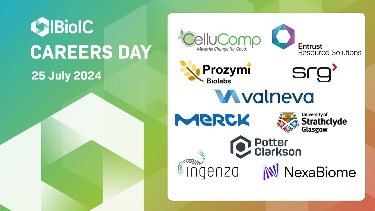 IBioIC (@ibioic) on Twitter photo 📣Welcome to the companies attending our next Careers Fair: <a href="/withCurran/">CelluComp Ltd</a>, <a href="/entrustrs/">Entrust Resource Solutions</a>, <a href="/IngenzaLtd/">Ingenza Ltd</a>, <a href="/SRGTalent/">SRG</a>, <a href="/UniStrathclyde/">University of Strathclyde</a>, <a href="/NexaBiome/">NexaBiome</a>, <a href="/merckgroup/">Merck</a>, <a href="/PotterClarkson/">Potter Clarkson</a>, <a href="/valnevaSE/">Valneva</a> @ProzymiB
Join them today:
📆25 July 2024
🌎Glasgow
🌐lnkd.in/eBzEWMAJ 📣Welcome to the companies attending our next Careers Fair: <a href="/withCurran/">CelluComp Ltd</a>, <a href="/entrustrs/">Entrust Resource Solutions</a>, <a href="/IngenzaLtd/">Ingenza Ltd</a>, <a href="/SRGTalent/">SRG</a>, <a href="/UniStrathclyde/">University of Strathclyde</a>, <a href="/NexaBiome/">NexaBiome</a>, <a href="/merckgroup/">Merck</a>, <a href="/PotterClarkson/">Potter Clarkson</a>, <a href="/valnevaSE/">Valneva</a> @ProzymiB
Join them today:
📆25 July 2024
🌎Glasgow
🌐lnkd.in/eBzEWMAJ