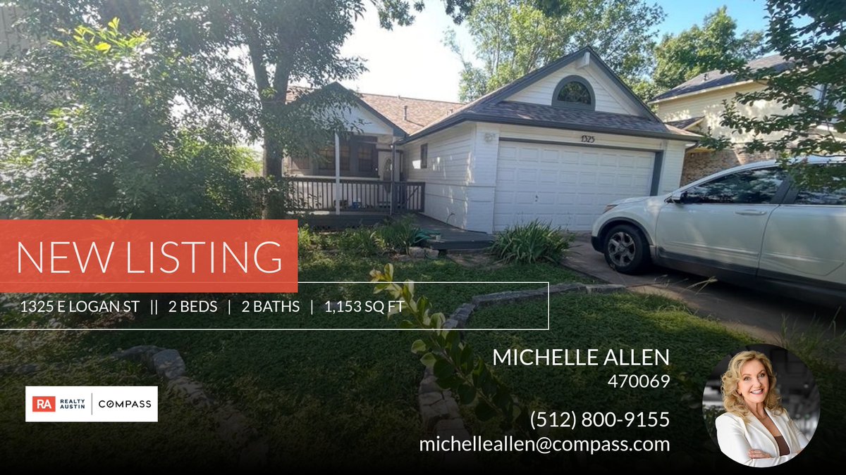 MichelleAllenTX's tweet photo. 📍 New Listing 📍 Take a look at this fantastic new property that just hit the market located at 1325 E Logan St in Round Rock. Reach out here or at (512) 800-9155 for more information

"Results That Move You"
Michelle Allen, Broke... https://t.co/xtJLD4K7Ni https://t.co/M3e3aXtDo6