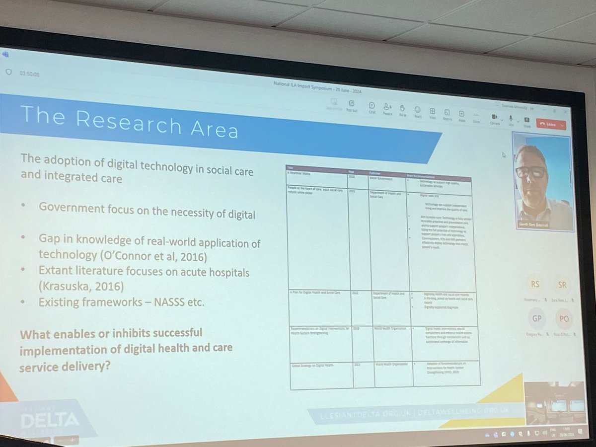 i-Lab R&I Centre / Intensive Learning Academy (@ilab_swansea) on Twitter photo Joining us by technology - quite fitting to hear about Technology-enabled Care from Gareth Rees at <a href="/DeltaWellbeing/">Delta Wellbeing</a> - focused on delivery not widgets -making a massive impact for lives across Wales and beyond. #ILAImpact <a href="/simonrenault/">Simon Renault</a> <a href="/herefordigital/">Mike Emery</a> <a href="/JasonLintern/">Jason Lintern</a> <a href="/CarmsCouncil/">Cyngor Sir Gâr</a> Joining us by technology - quite fitting to hear about Technology-enabled Care from Gareth Rees at <a href="/DeltaWellbeing/">Delta Wellbeing</a> - focused on delivery not widgets -making a massive impact for lives across Wales and beyond. #ILAImpact <a href="/simonrenault/">Simon Renault</a> <a href="/herefordigital/">Mike Emery</a> <a href="/JasonLintern/">Jason Lintern</a> <a href="/CarmsCouncil/">Cyngor Sir Gâr</a>