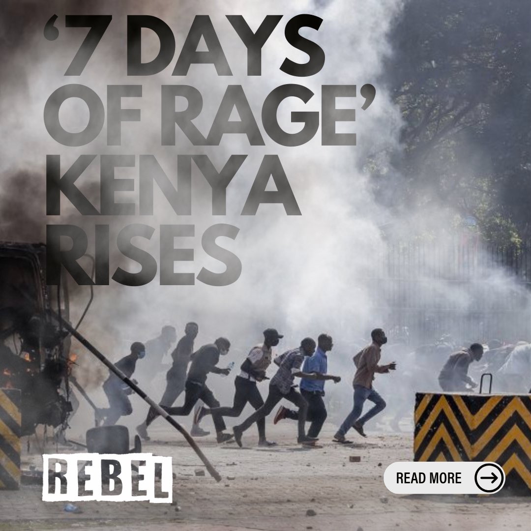 RebelNewsie's tweet photo. An immense attack on ordinary Kenyans is underway from within parliament in Nairobi and the capitalist gangs of the global north. President Ruto’s outrageous Finance Bill planned on taxing staple goods from bread to cooking oil at 16% VAT. Here’s an overview:
#KenyaIsBleeding https://t.co/T9demRxwhr