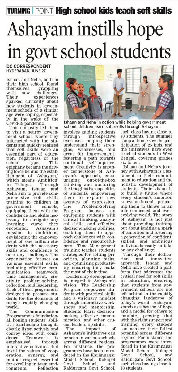 MudduBidda's tweet photo. Ashayam Foundation Instills Hope In Govt School Students..
#Ishaan_Joginipally #LikeFather #LikeSon
@SantoshKumarBRS https://t.co/vRYb5PPfqc
