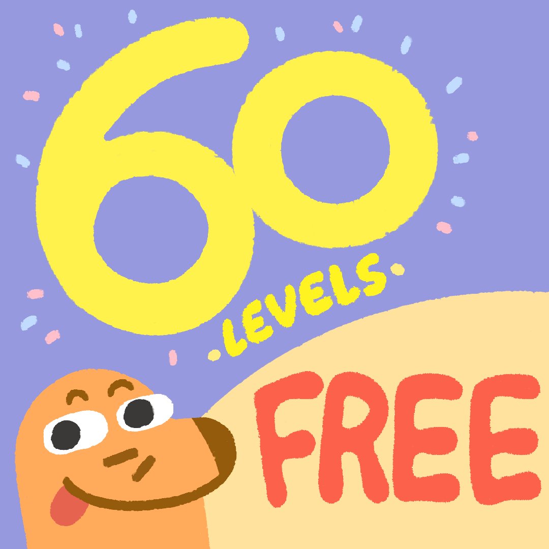 dishudong001's tweet image. we want more people to play and enjoy our games. So, we’ve decided to open up 60 levels for free! we’ll be releasing more free levels periodically in the future.
