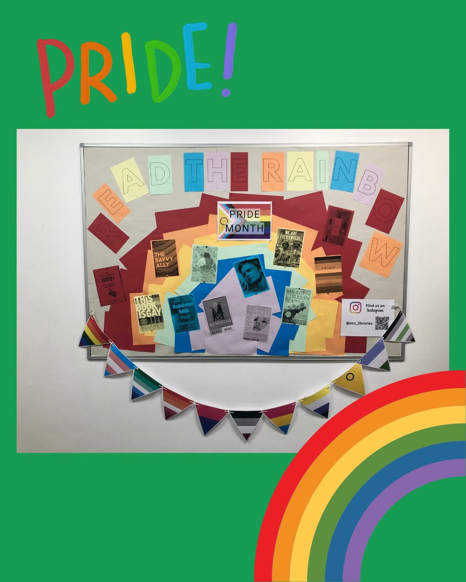 ncc_libraries's tweet photo. Happy Pride Month! ❤🧡💛💚💙💜🤎🖤

The London Pride Parade takes place this Saturday, So let's take a moment to celebrate our LGBTQ+ communities here at NCC! Whoever you choose to love or however you identify, love is love and our libraries are always a safe space. 🌈 https://t.co/DcESTL98Qf