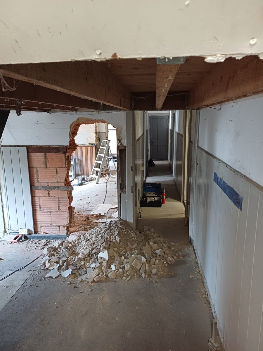 twells_seacadet's tweet photo. At the end of week one of the Phase 2 internal build, our contractor G F Groves Limited have done some amazing work alongside British Gas who have started plumbing works. https://t.co/O0hqA0FyBP