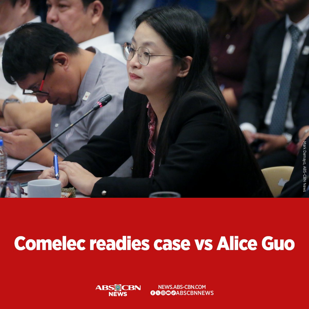 ABSCBNNews's tweet photo. More cases may be coming Mayor Alice Guo's way.
This after Comelec Chairman George Garcia said they are planning to file a case against Guo for allegedly misrepresenting herself as a Filipino citizen when she filed her certificate of candidacy in 2022.
READ: https://t.co/ZZexQMmdL7