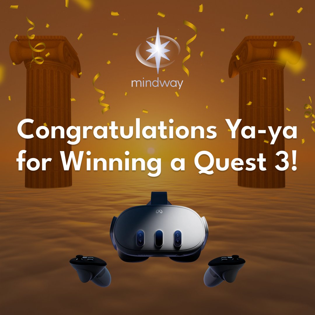 Our second giveaway of the year, the amazing Quest 3, is on its way! We are thrilled to announce the lucky winner—congrats to Ya-ya! 🎉

We are so happy to be a part of your journeys through our giveaways, and the next one might be on its way too! 👀#quest3giveaway #quest3 #vr