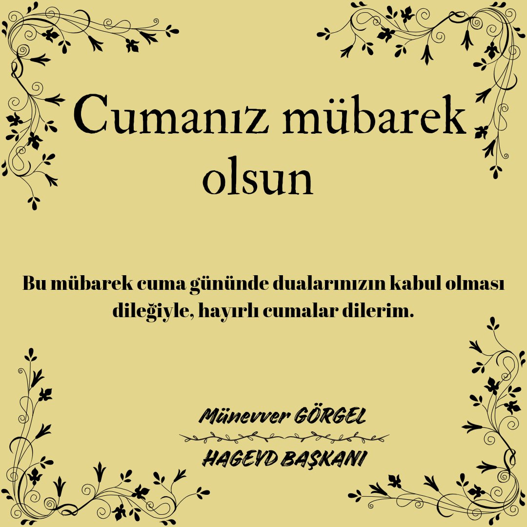 Bu mübarek cuma gününde dualarınızın kabul olması dileğiyle, hayırlı cumalar dilerim.
