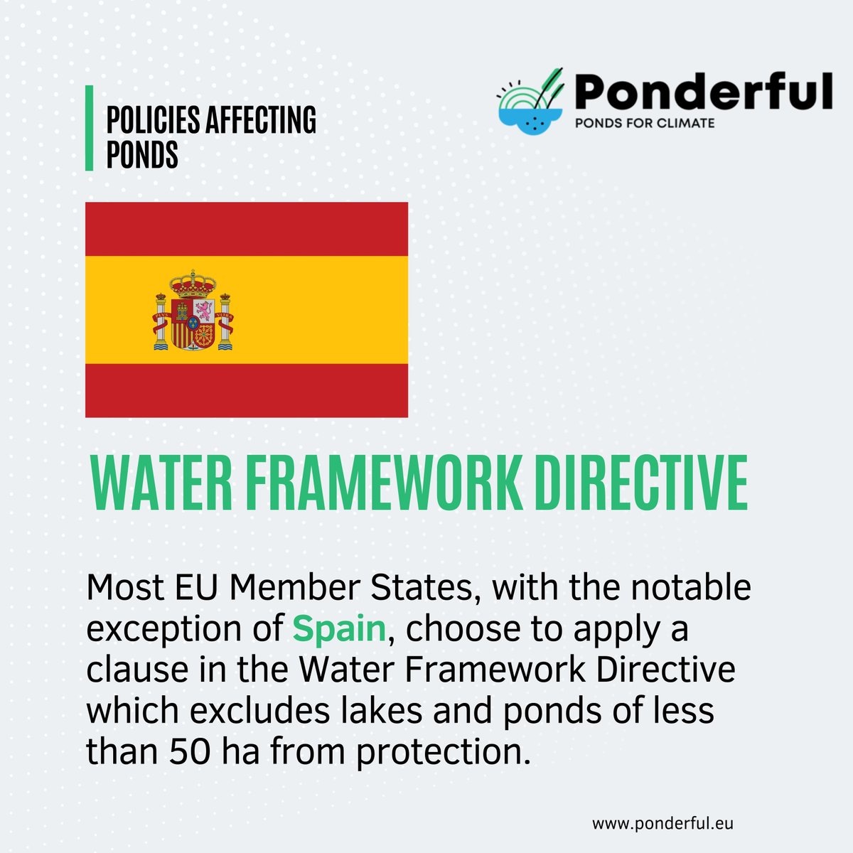 ponds4climate's tweet image. The #WaterFrameworkDirective is intended to protect all freshwaters in Europe but focuses on large lakes and rivers.

📢 Coming soon: the #PONDERFUL policy guidance document will give advice on drafting national plans to protect small waterbodies.