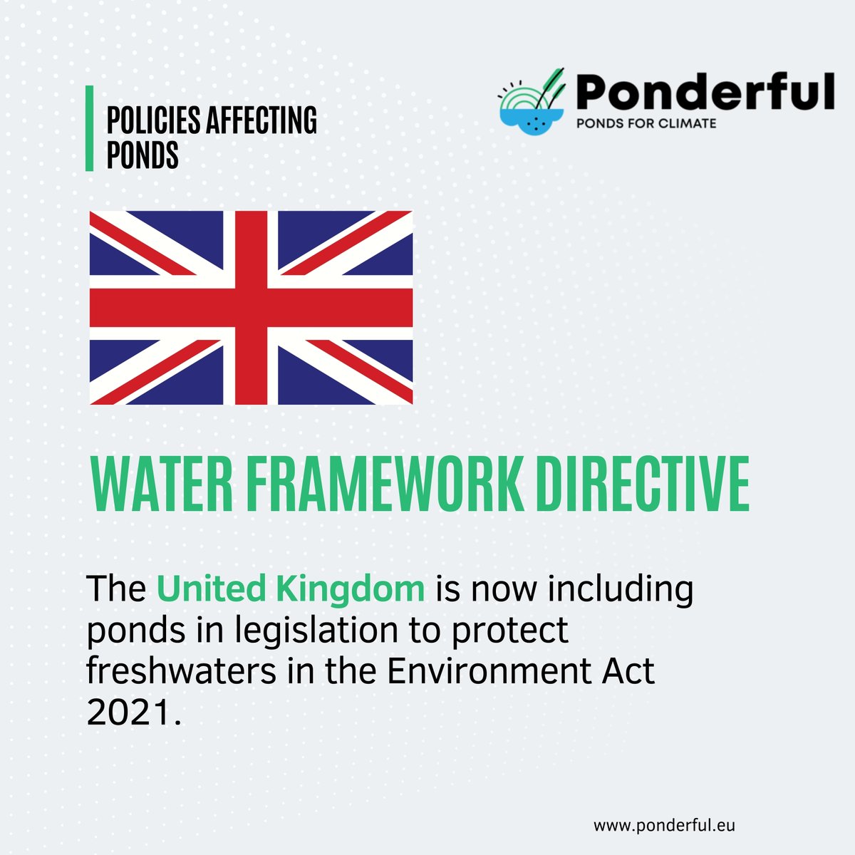 ponds4climate's tweet image. The #WaterFrameworkDirective is intended to protect all freshwaters in Europe but focuses on large lakes and rivers.

📢 Coming soon: the #PONDERFUL policy guidance document will give advice on drafting national plans to protect small waterbodies.