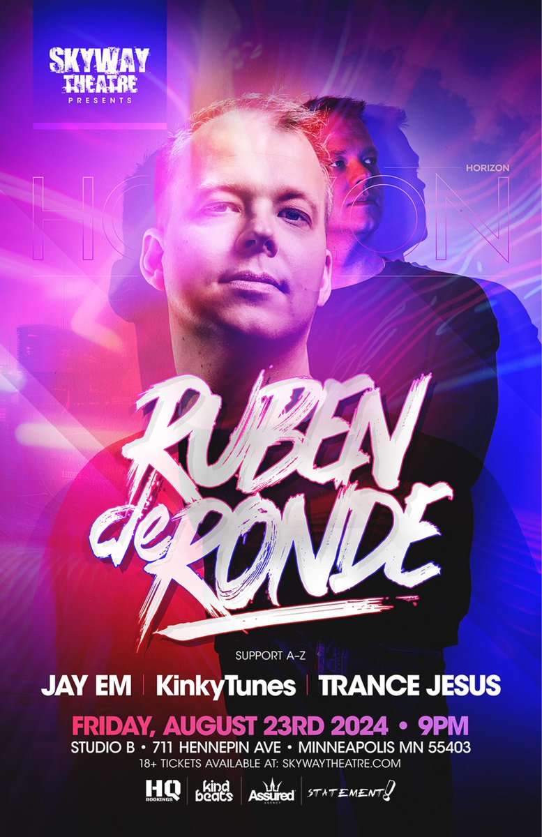 HQ Bookings (@hqbookings) on Twitter photo 📣 <a href="/rubenderonde/">Ruben de Ronde</a> is making his highly anticipated return to Minneapolis at <a href="/SkywayTheatre/">SKYWAY THEATRE</a>'s Studio B on Friday, August 23rd! Get your tickets early before they sell out: skywaytheatre.com/event/ruben-de… 📣 <a href="/rubenderonde/">Ruben de Ronde</a> is making his highly anticipated return to Minneapolis at <a href="/SkywayTheatre/">SKYWAY THEATRE</a>'s Studio B on Friday, August 23rd! Get your tickets early before they sell out: skywaytheatre.com/event/ruben-de…