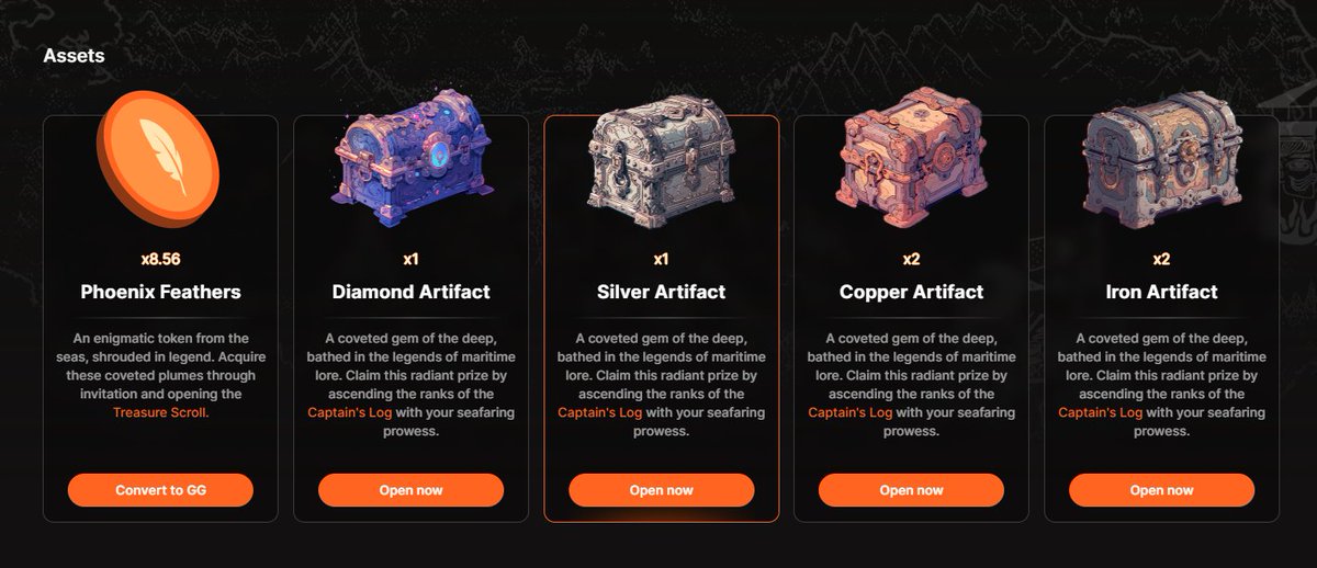 Tabi Voyager Artifact Chests Can Be Opened Now! ✅

The Artifact Chests are filled with various rewards.

Open here: tabi.lol/account

Chest opening is valid till July 12th only. Afterwards, users can't open them anymore.

Check this for detailed info: