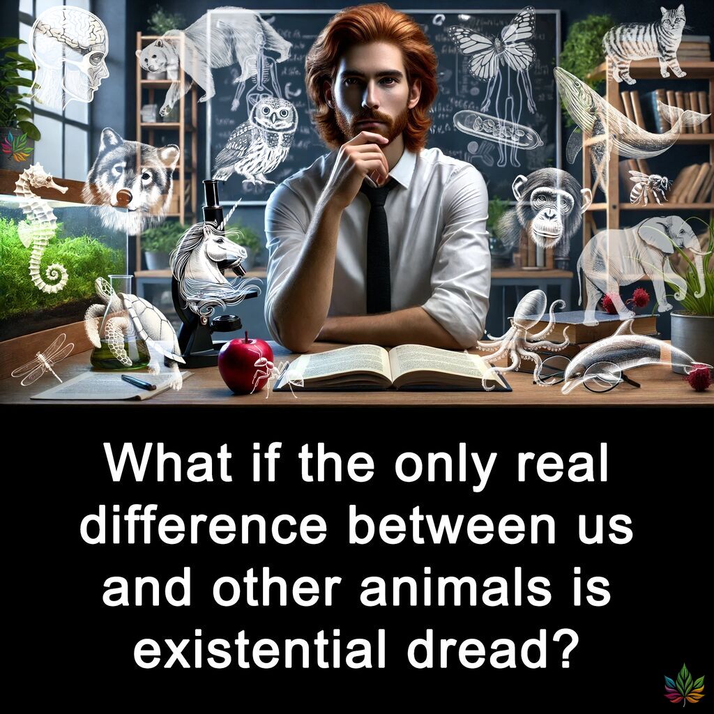 JohnZavyn's tweet photo. Just another day pondering the mysteries of life…

What if the only real difference between us and other animals is #ExistentialDread? https://t.co/r5I1XfV4Ka