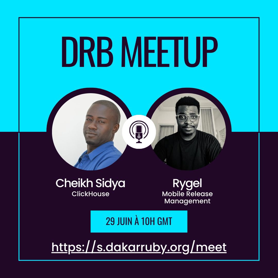 DBR MEETUP
📅 Samedi 29 Juin 2024 à 10h GMT. 
🚀 Jitsi Meet

@galsendev221