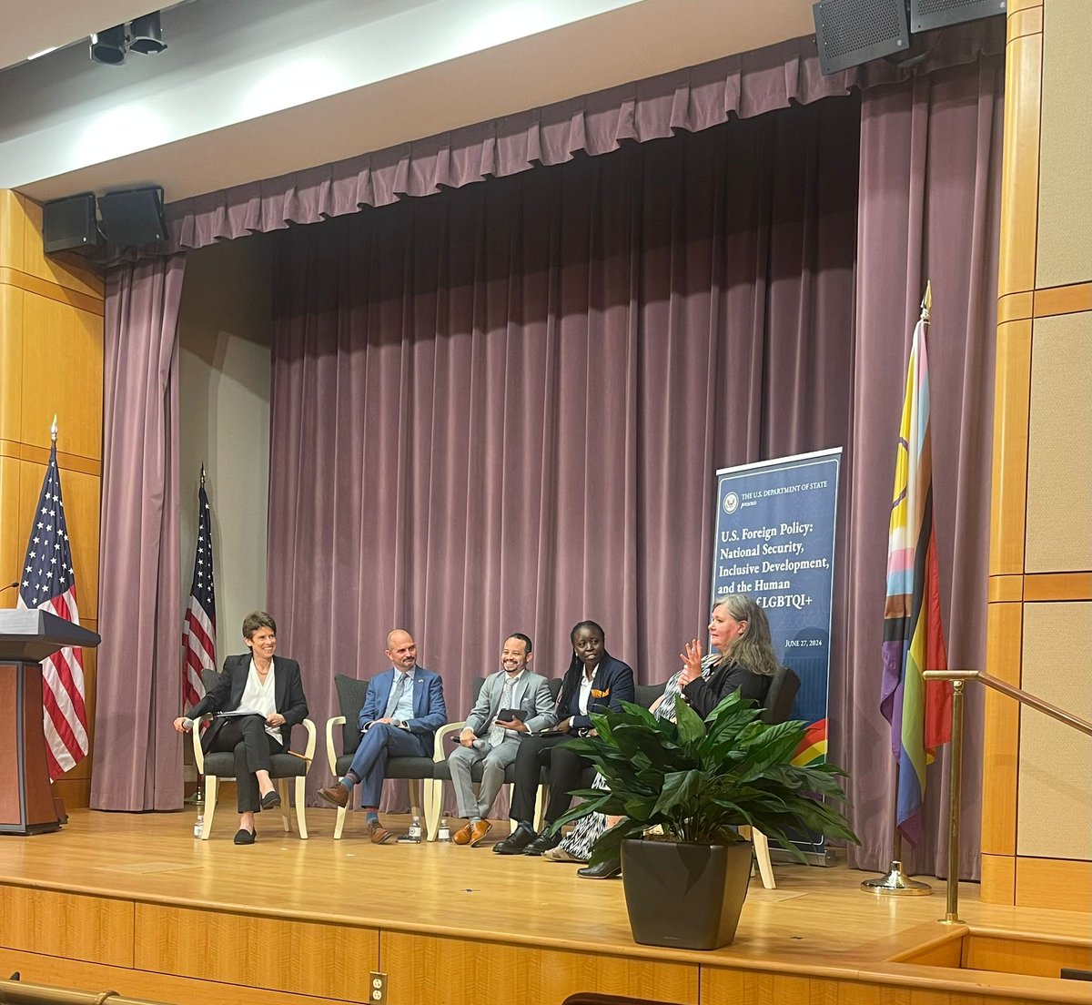 IcelandInUS's tweet photo. LGBTQI+ rights are a key priority for 🇮🇸 &amp; @BEllertsdottir was yesterday invited to partake in a historic event @StateDept on LGBTQI+ rights &amp; US foreign policy. The Ambassador spoke on a panel on the importance of civil society partnerships for advancing LGBTQI+ human rights. https://t.co/FiEuYQFFum