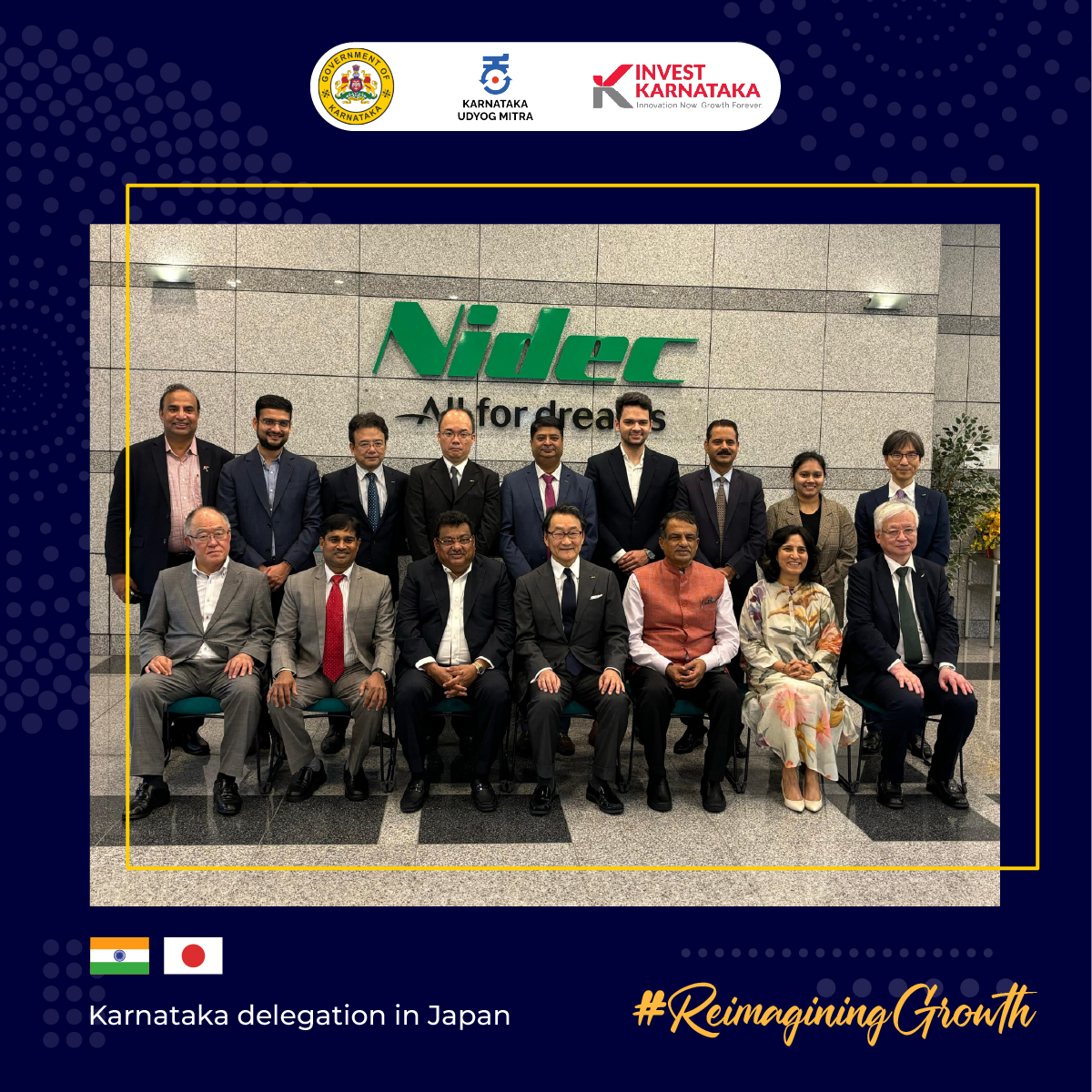 CommIndustries's tweet image. .@NidecJP to start ops at Karnataka's $55 mn #Hubli plant in 2025. Nidec also aggressively exploring expansion in R&D, #machinetools, motor manufacturing with govt support. With this, #Nidec aims to become a leading player in #Indian market! #InvestKarnataka2025