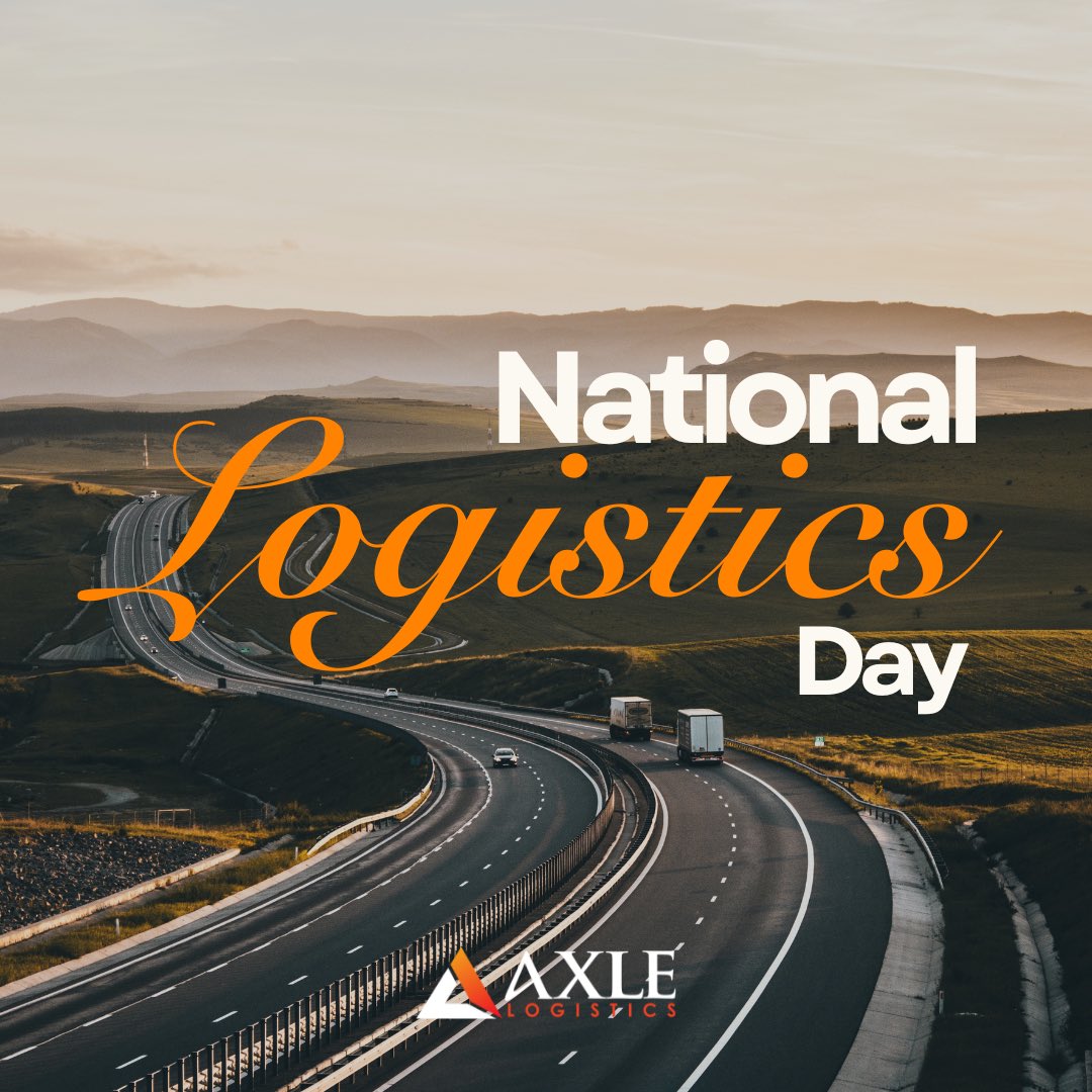 Happy #NationalLogisticsDay from everyone at Axle! Today and everyday, we express our appreciation to our client and carrier partners for their dedication to creating and transporting goods all year round.