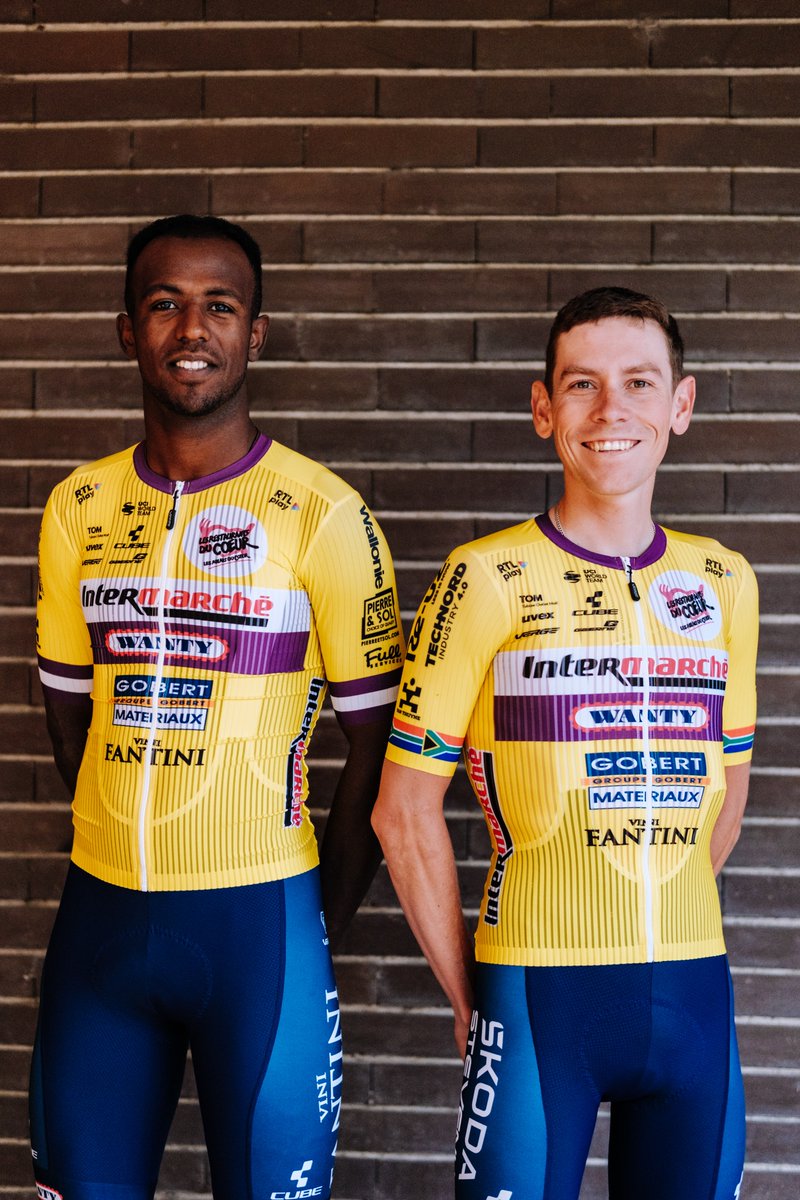 Intermarché-Wanty partners with charity during Tour de France 💛💜

To celebrate our 50th anniversary, we wear special replica jersey from 1974 during rest days, and we launched fundraising with Restos du Coeur to fight against poverty.

DONATE ➡️ gofundme.com/f/TDF-IWA-Rest…