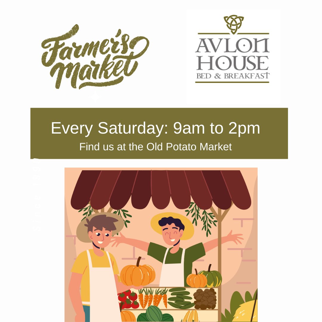 If planning a w/end stay with us at Avlon House B&amp;B, you might like to know that the fantastic Carlow Farmers Market is just a short stroll away. A great place to pick up a keepsake or spend an hour or two.   #irelandsancienteast #carlowbnb #hotelscarlow