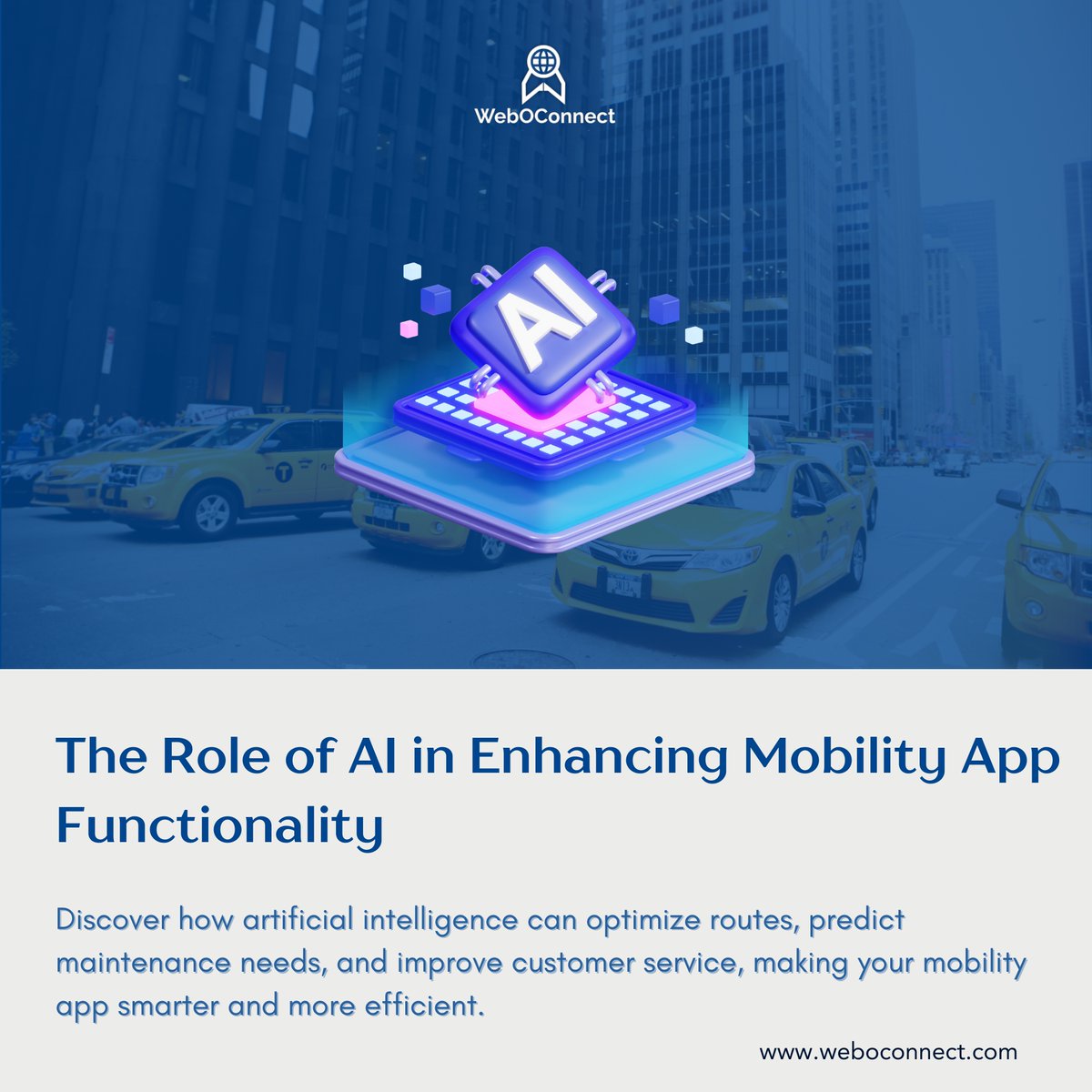 weboconnect's tweet image. Artificial Intelligence is revolutionizing the way mobility apps operate, making them smarter, more efficient, and user-friendly. Here’s how AI can enhance the functionality of mobility apps:

Read More: linkedin.com/posts/weboconn…

#MobilityApps #ArtificialIntelligence #CabApps